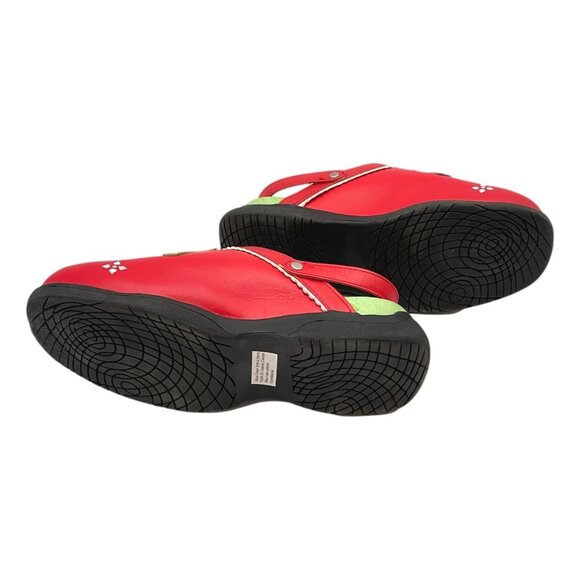 Hannah Anderson Girls Clogs Red Horse Size 36 EU 3.5Y USA Leather - Picture 7 of 10